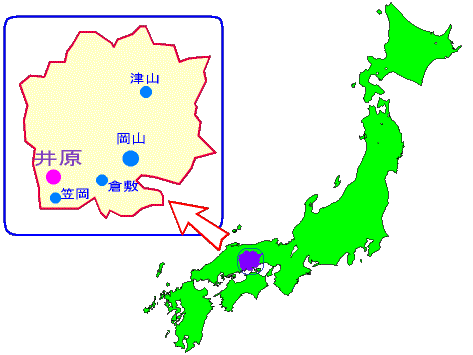 ���R���䌴�s�̈ʒu